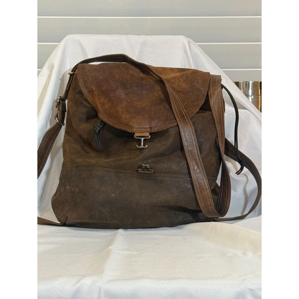 Rough & Tumble Leather Backpack Bag • Brown Distressed Leather • Made in Maine